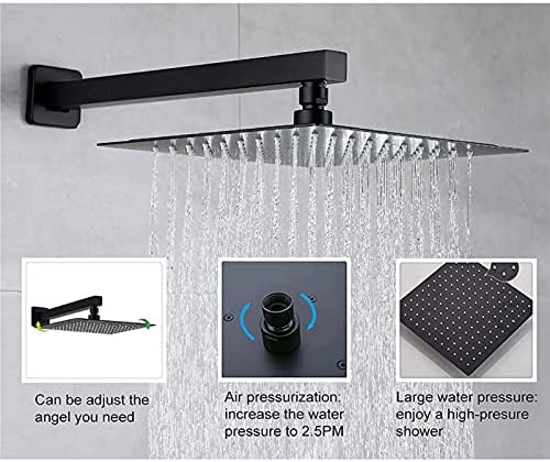Sistema de chuveiro com bico de banheira, torneira de banho de banho conjunto completo, chuveiro de chuva de 8 polegadas com spray de
