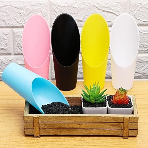 Gadget Bonsai Soil Scoops, pás de jardim de plástico, pequenas coloras coloridas de solo, pá de pá de pá de pás de plástico,