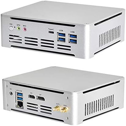 Partaker Mini PC, computador de mesa, Intel 6 núcleos i7 8750h até 4,1 GHz, USB-C, 4K, monitor duplo capaz de fã silencioso, Win10 Pro