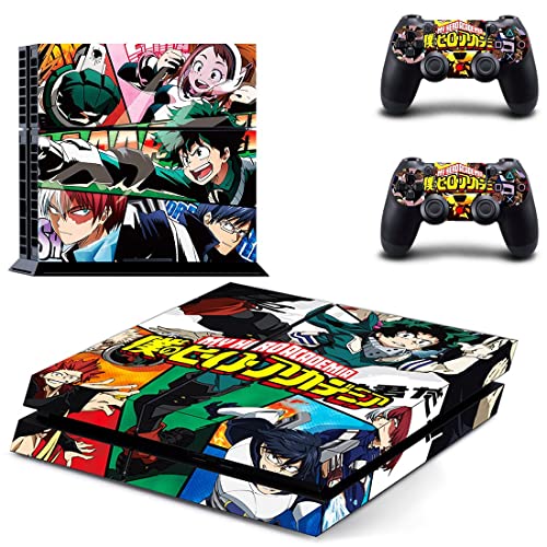 Anime meu herói e academia estudantil izuku deku bakugou katsuki Todoroki shopto ps4 ou skin skin para playstation 4 ou 5 console e 2 controladores decalque vinil v9751