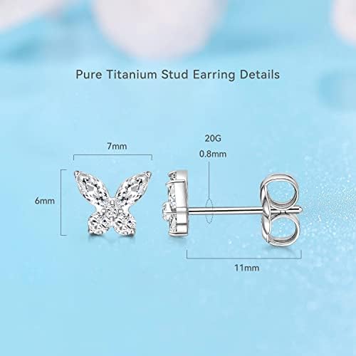 LIMERENCIA Pure Brincos hipoalergênicos de titânio puro Jóias de moda de piercing de grau de implante G23 para orelhas sensíveis