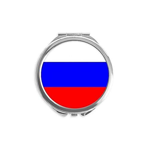 Bandeira nacional da Rússia Europa Country Hand espelho espelho redondo vidro portátil de bolso