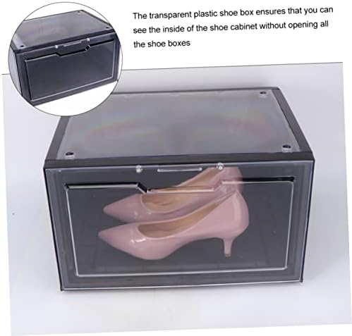 Rakute Box Sapateira Caixa de armazenamento Caixa de sapatos Caixas de armazenamento Organizador de sapatos transparente para roupas Caixa de armazenamento dobrável Caixa de sapato empilhável Caixa de sapatos Soporador Organizador de sapatos de sapato
