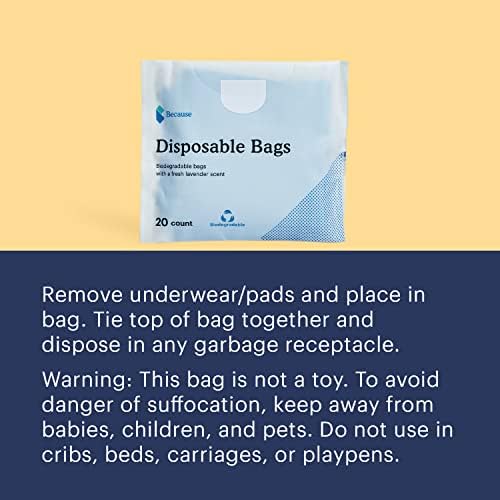 Porque sacos perfumados biodegradáveis ​​descartáveis ​​- perfume de lavanda fresco - fácil e discreto - 100 sacolas