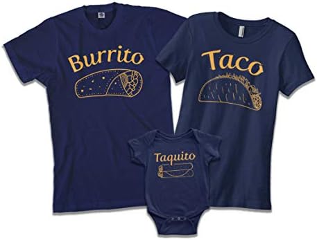 Burrito Taco Taquito | Dad Mom Baby Combinando camisas familiares
