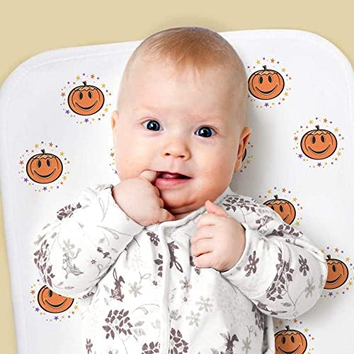Azeeda 'Halloween Pumpkin' Baby Burp/Wash Ploth