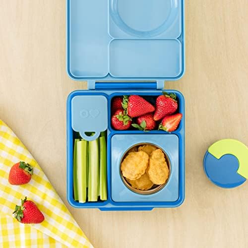Omiebox Bento Box for Kids + OmieBox Recipientes de Dips à prova de vazamento, recipiente de molho para salada