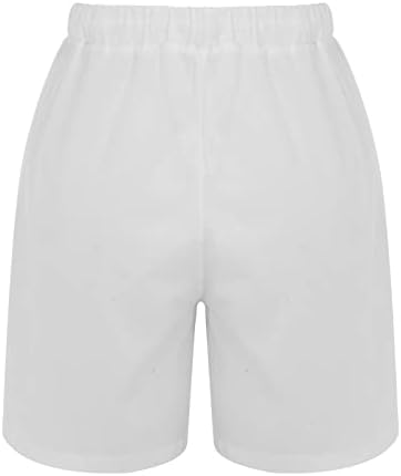 Shorts de linho de algodão para mulheres casuais no verão shorts de cintura solta lounge short confortável tênis respirável shorts de suor