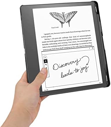 Caso de Guksraso para o Kindle Scribe 10,2 polegadas 2022 Lançado, Origami Standing Lightweight PU Tampa, com Pen Holder