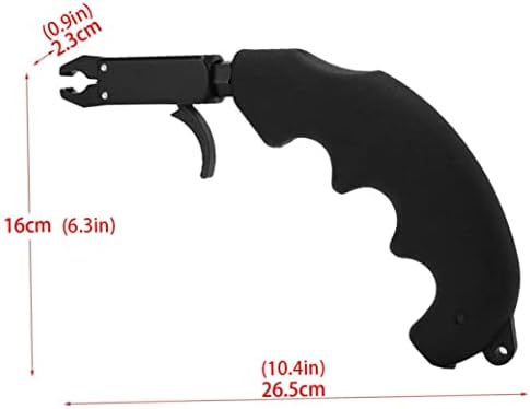 A liberação do arco e flecha do Muzrunq ajuda a arco e flecha de plástico dura de plástico de gatilho de gatilho Recurve Bow Compound Ferramenta Liberação do arco - preto.