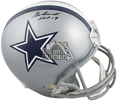 Gil Brandt Hof 19 autografou o capacete de futebol de tamanho completo do Dallas Cowboys - JSA COA - Capacetes NFL autografados