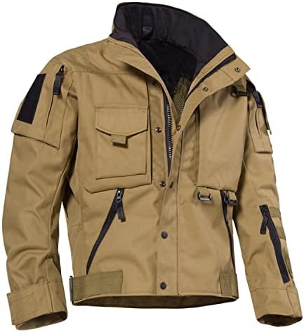 Fsahjkee grandes e altos jaquetas para homens, jaqueta de mangas compridas e leves de inverno ao ar livre