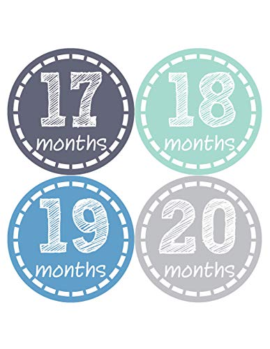 Adesivos mensais do bebê - adesivos mensais de marco - adesivos de mês para meninos - estilo 115
