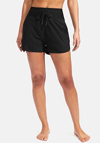 G gradual shorts de tábua de natação de 3 com cintura alta com bolsos upf 50+ shorts de banho de praia seca rápida para mulheres