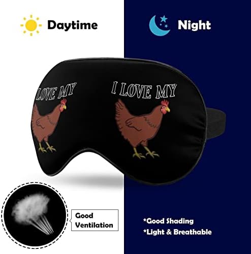 Eu amo minhas máscaras de olho macio de frango com cinta ajustável confortável para dormir para dormir