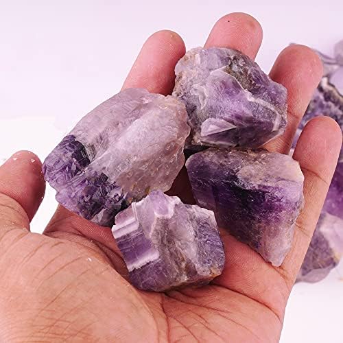 Pyor Amethyst 1/2 lb pedras preciosas ásperas de reiki Cristais de cura de Chakra Pedras de energia positiva gerador de energia Rochas