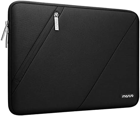 Mosis laptop manga compatível com o MacBook Air/Pro, notebook de 13-13,3 polegadas, compatível com o MacBook Pro 14 polegadas 2023-2021 A2779 M2 A2442 M1, bolsa de transporte de poliéster com bolso do canto esquerdo dianteiro, preto