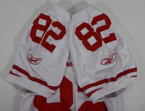 2010 San Francisco 49ers 82 Jogo emitiu White Jersey DP06167 - Jerseys de Jerseys usados ​​na NFL não assinada