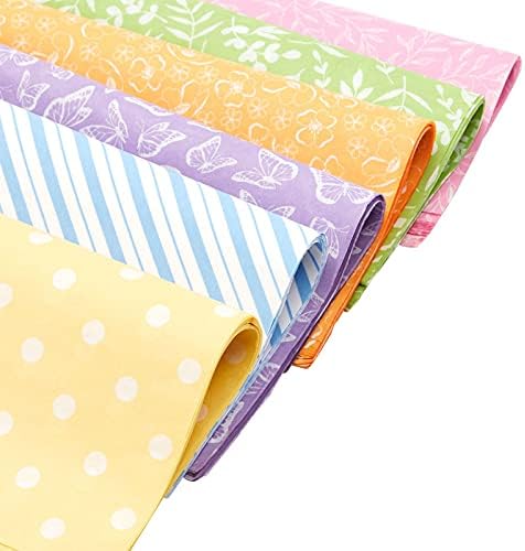 Papel de seda decorativo para embalagem de presentes, 6 padrões impressos