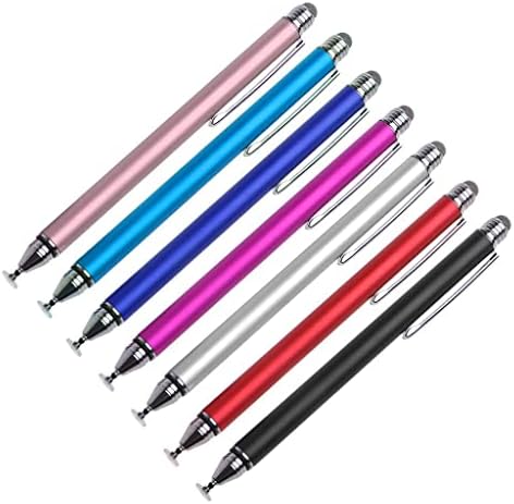 Caneta de caneta de ondas de ondas de caixa compatível com swell i22k - caneta capacitiva de dualtip, caneta de caneta de caneta capacitiva de ponta de ponta de fibra para swell i22k - prata metálica de prata