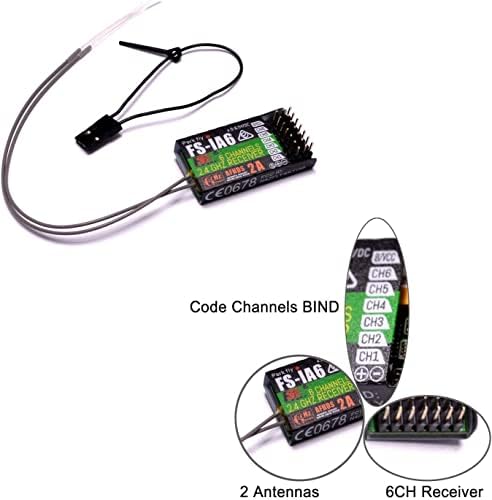 Goolrc Flysky FS-I6 AFHDS 2A 2,4 GHz de 6CH transmissor de sistema de rádio para planador de helicóptero RC com o modo de receptor