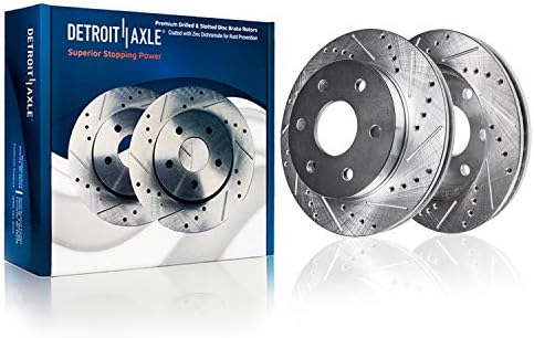 Eixo de Detroit - Rotores Front e Trastados Rotores Perfados Cerâmica Substituição para Silverado Sierra 1500 Tahoe