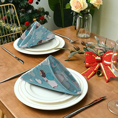 Guardanapos de coquetel decorativo enevotx elegantes lindos guardanapos coloridos para casamento 20 x 20 polegadas para jantares