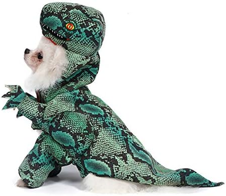 Trajes de dinossauros de gato de cachorro Mogoko, vestido de cosplay de Halloween para animais de estimação, fantasia engraçada de dinossauros para cães