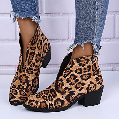 Sapatos para o outono feminino Fashion 2022 Padrão de cobra Botas de tornozel