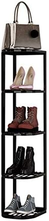 Whlmyh Rack de sapatos de estilo simples, rack de armazenamento de porta de porta de porta de armazenamento vertical estreito de