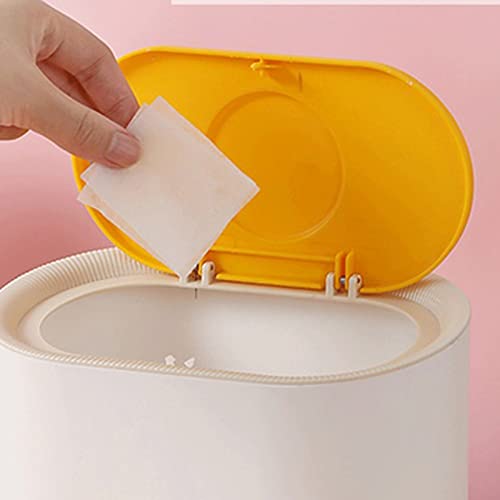 Zukeeljt lixo lata de desktop lixo lata de lata de lata de casa com tampa de tampa balde de armazenamento de bucket de cabeceira de cabeceira de cabeceira de cabeceira de capa de mesa de papel cesta de papel de cesta de papel de cesta