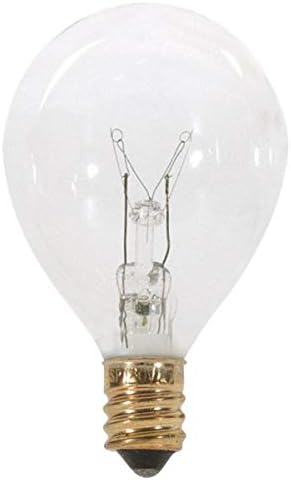 SATCO 10G12 1/2 Incandescent Globe Light, 10W E12 G12 1/2 Pear, lâmpada transparente [pacote de 24]