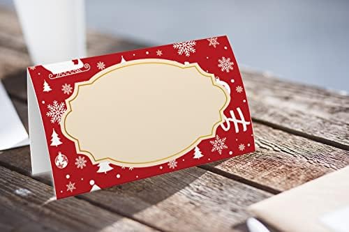 Rótulos de barraca de comida de natal - Coloque cartões para o Natal, Cartões de lugar de mesa - Perfeito para cartões de lugar de Natal, mesas de banquete, rótulo de comida buffet, festa de Natal-