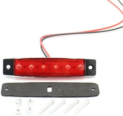 Pacote de 20 tmh 10 pcs âmbar 10 pcs vermelhos 3,8 6 luzes laterais LEDs, luzes marcadoras de reboque, lâmpada lateral