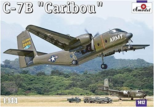 Um modelo AM1412 1/144 Exército dos EUA C-7B Caribou Tactical Transporter Plastic Model