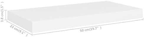 prateleiras de parede flutuantes de vidaxl 2 pcs brancos 19,7 x9.1 x1.5 mdf