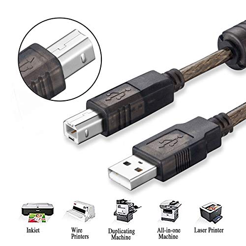 Cabo de impressora USB 2.0 ativo de 60 pés-A-Male a Baço de Impressora/Scanner/Repetidor de A-Male para B para HP, Canon,