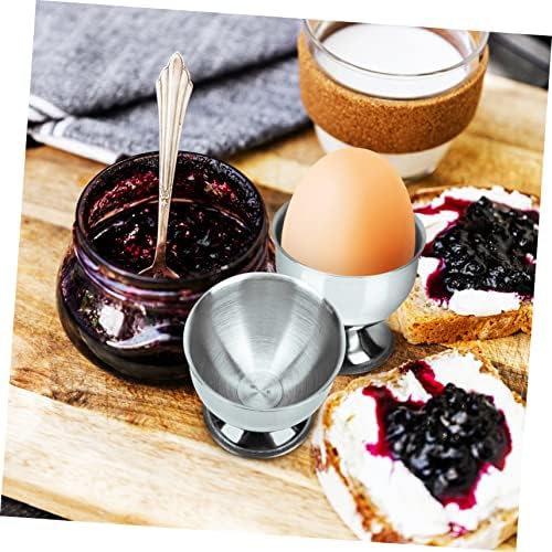 Yarnow 5pcs Bandeja de ovo pratos de cerâmica Caixas de armazenamento de ovos de ovo cozido copos de ovo de bacon de café da manhã copos de café