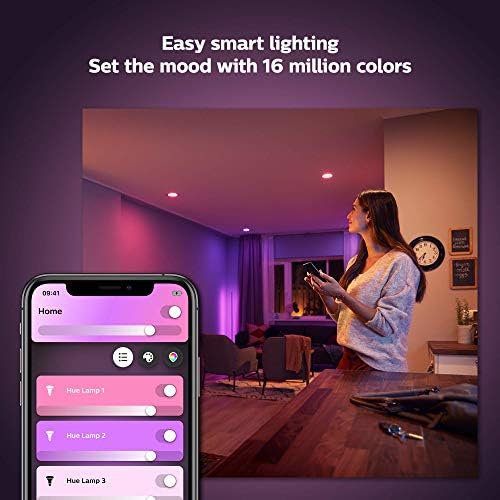 Philips Hue Gradiente Lightstrip 65 & White and Color Ambiance A19 E26 LED SMART BULL, Bluetooth & ZigBee Compatível,