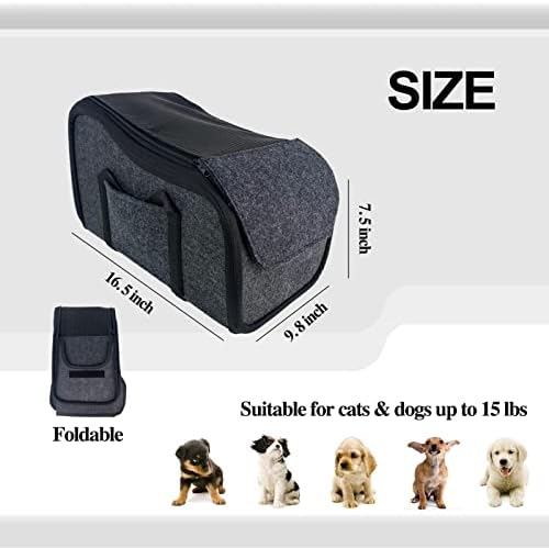Assento de reforço dobrável para cães Pawpikiss, assentos de carro para cães para cães pequenos, cama de cachorro