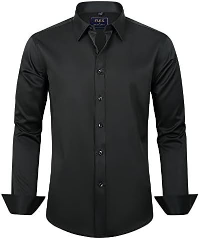 Camisas de vestido masculinas de j.ver masculino de manga longa e sem rugas de camisas formais de camisa formal