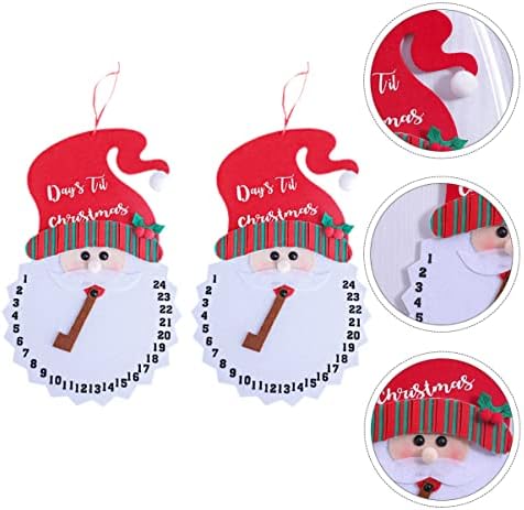 Ornamentos temáticos stobok claus vermelho cluas calendário cartoon decoração de decoração de santa férias