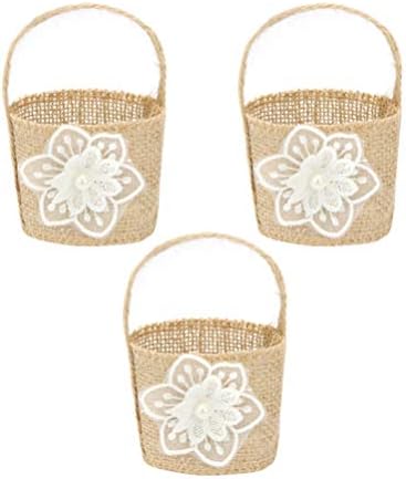 Abofan cestas de páscoa stuffers para adultos cestas de casamento cestas de meninas de flores baldes de doces para a