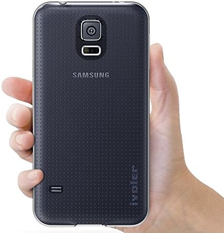 Maijin Case for Samsung Galaxy S5 Soft TPU Rubber Gel Frocumper Tampa traseira transparente