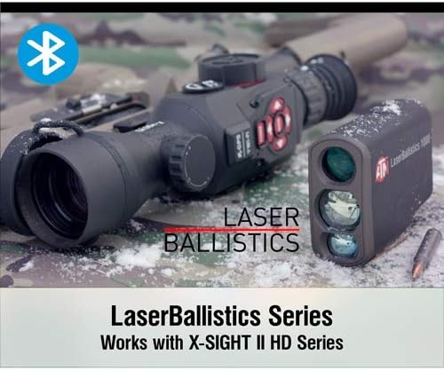 ATN Laser Ballistics Range Finder W/Bluetooth, calculadora balística e aplicativo de soluções de tiro