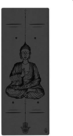 Buda mudra varada com símbolo hamsa yoga tapet | Preto
