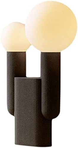 Sala de estar preta de resina simples genigw iluminação de lâmpada de mesa de cabeça dupla iluminação branca lâmpada de mesa