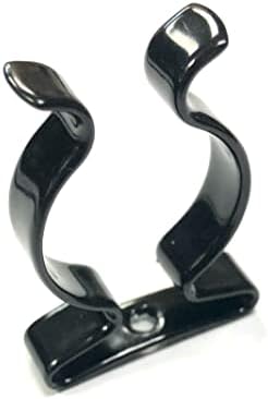 4 x Terry Tool Clips preto Plástico com revestimento de mola garras dia. 38 mm