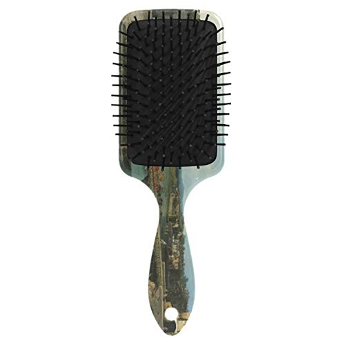 Escova de cabelo de almofada de ar, vista plástica colorida de turim, boa massagem adequada e escova de cabelo anti -estática para cabelos secos e molhados, espesso, encaracolado ou reto