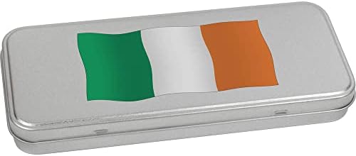 Azeeda 'agitando bandeira irlandesa' Metal Articled Stationery Tin / Storage Box